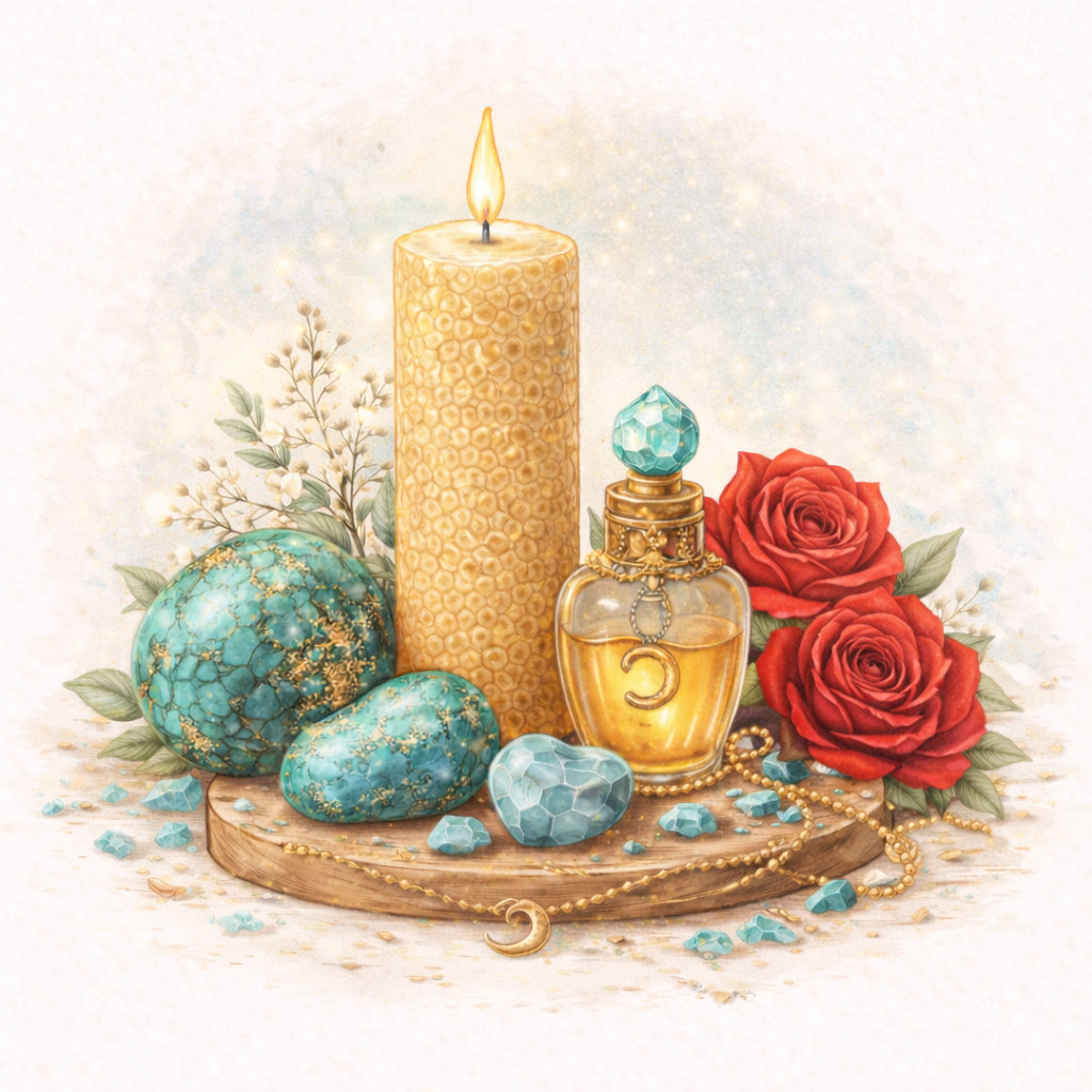 Feminine Power & Presence candle illustration