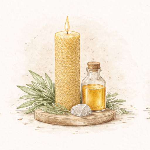 Personal Protection & Restoration candle illustration