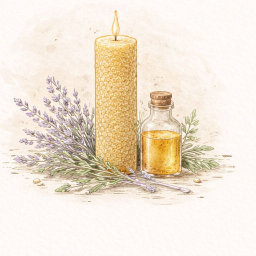 Home Cleansing candle illustration
