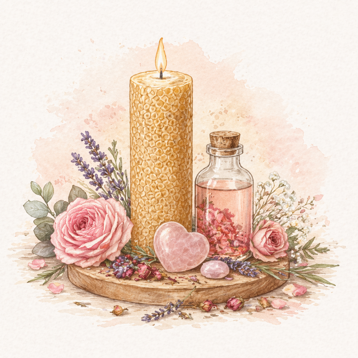 Love & Relationship Harmony candle illustration