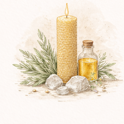 Home & Family Protection candle illustration